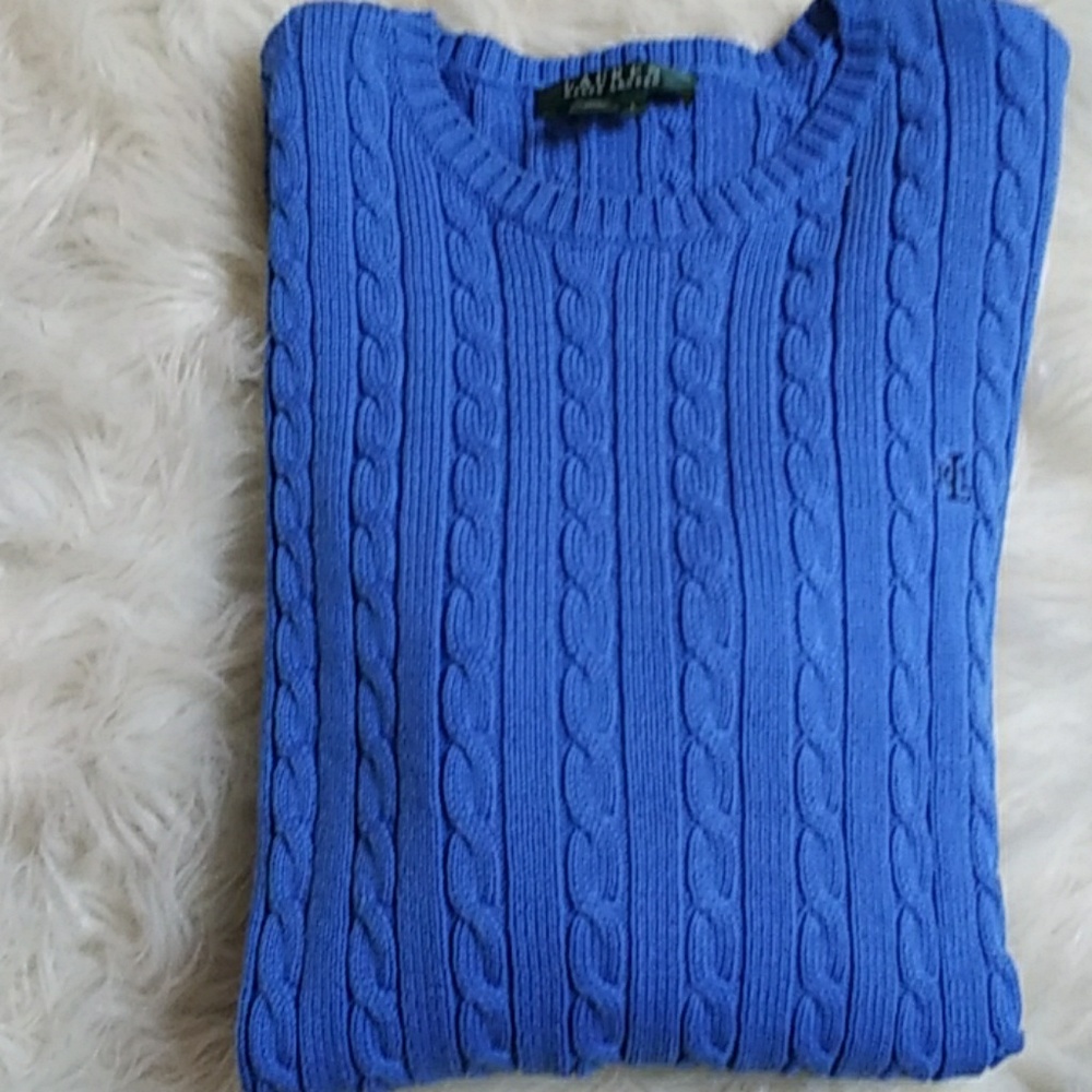 Ralph Lauren blue long sleeve ( green tag) sweater